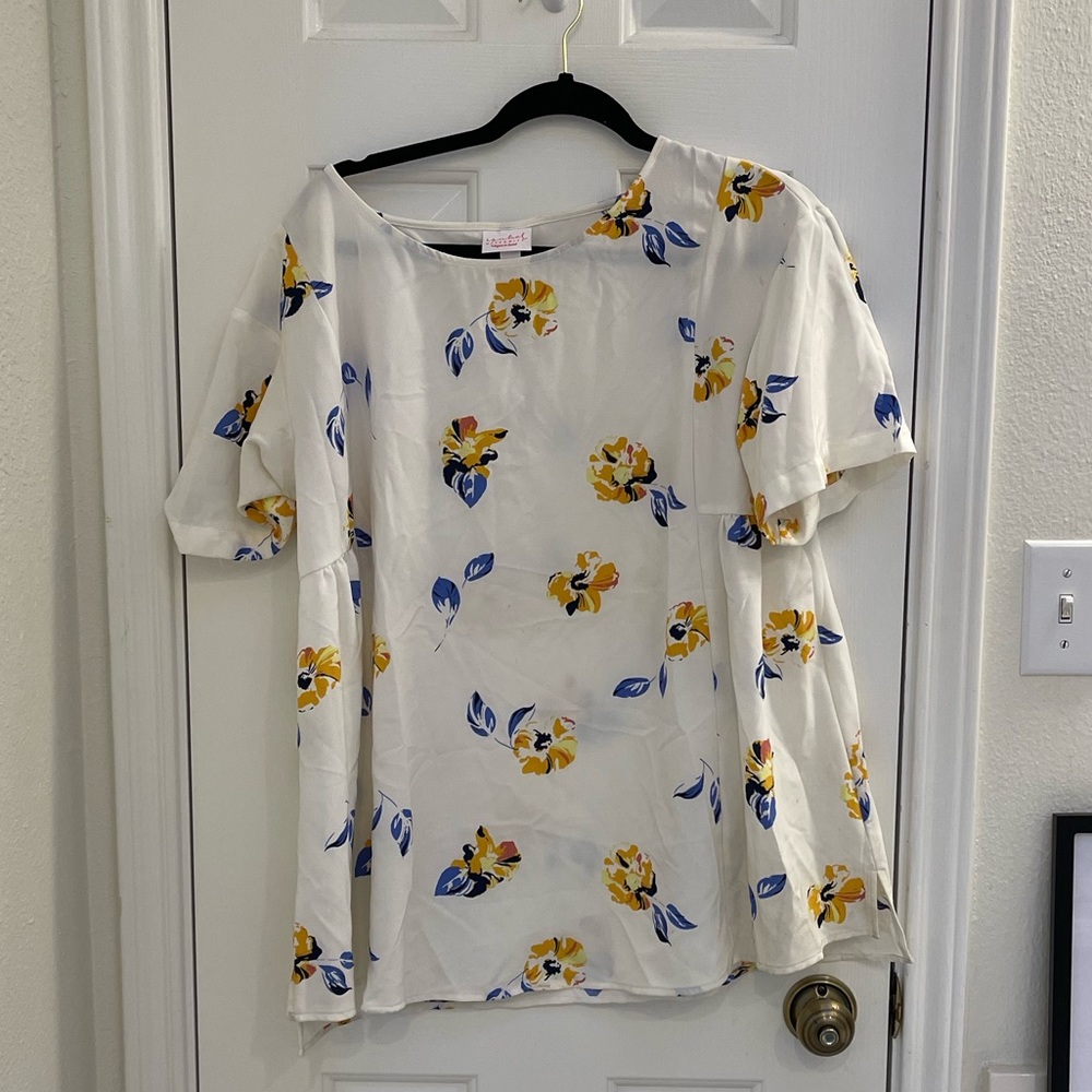Maternity floral shirt